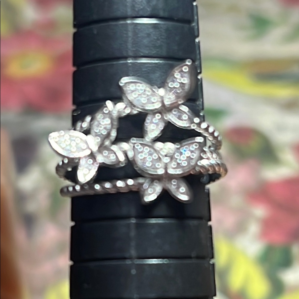 Intricate Silver Butterfly Openwork Ring - Picture 1 of 11